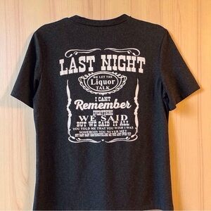 Morgan Wallen Tee - "Last Night" Lyrics Grey country western music band concert